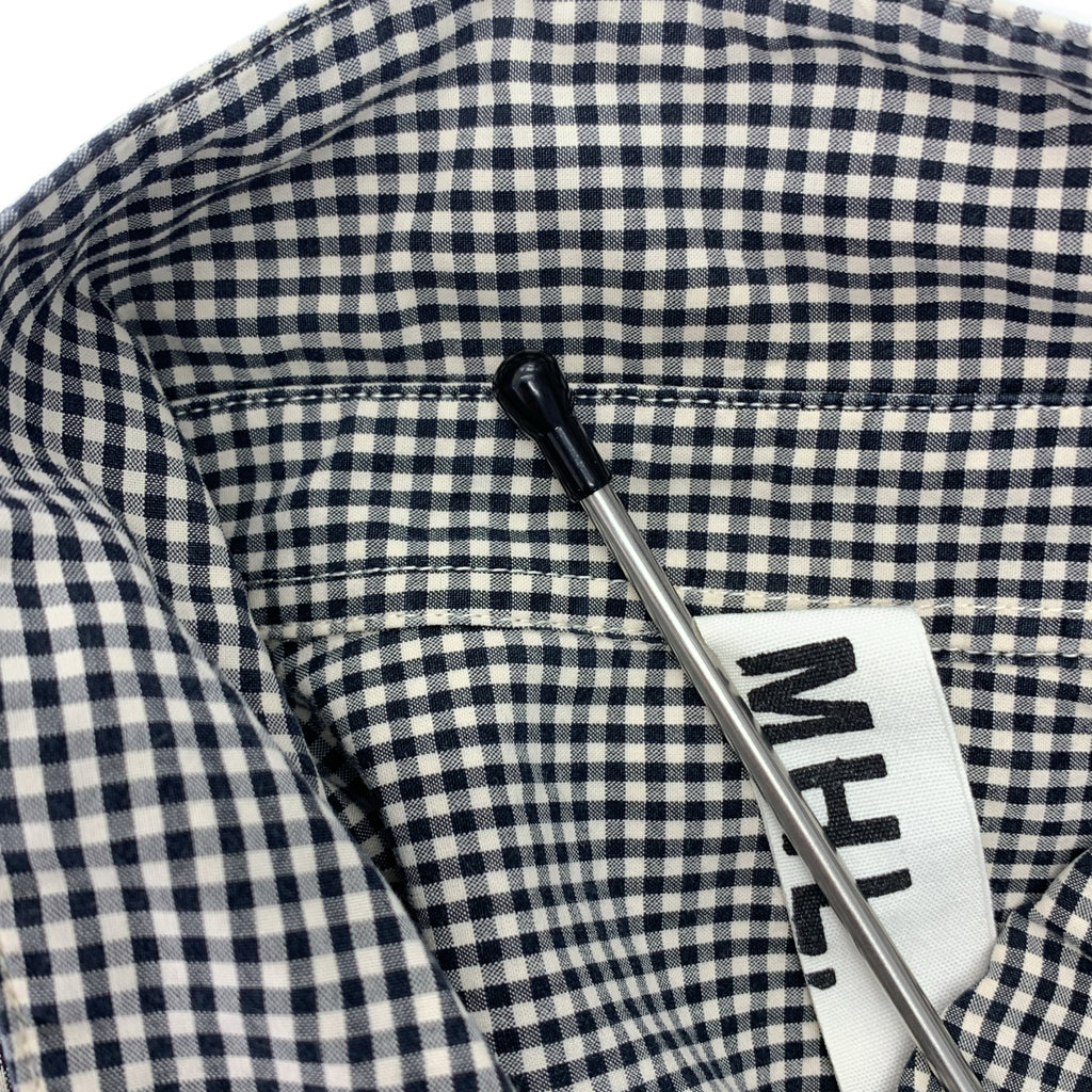 MHL. / エムエイチエルマーガレットハウエル | ギンガムチェック レギュラーカラー シャツ ブラウス | 2 | ホワイト/ブラック | レディース