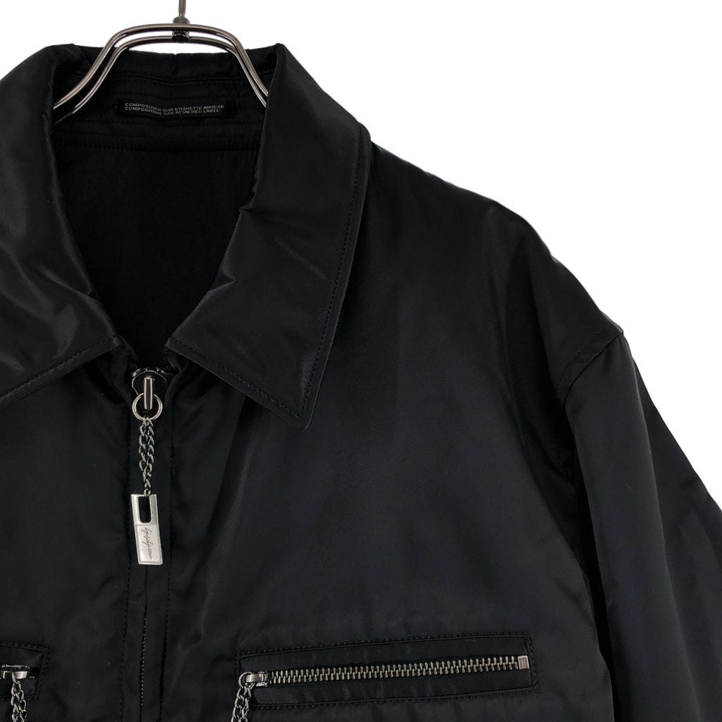 YOHJI YAMAMOTO POUR HOMME / ヨウジヤマモトプールオム | 2024AW | ナイロンツイル 中綿 ロゴジップ ブルゾン ジャケット / 総裏地 | 2 | メンズ