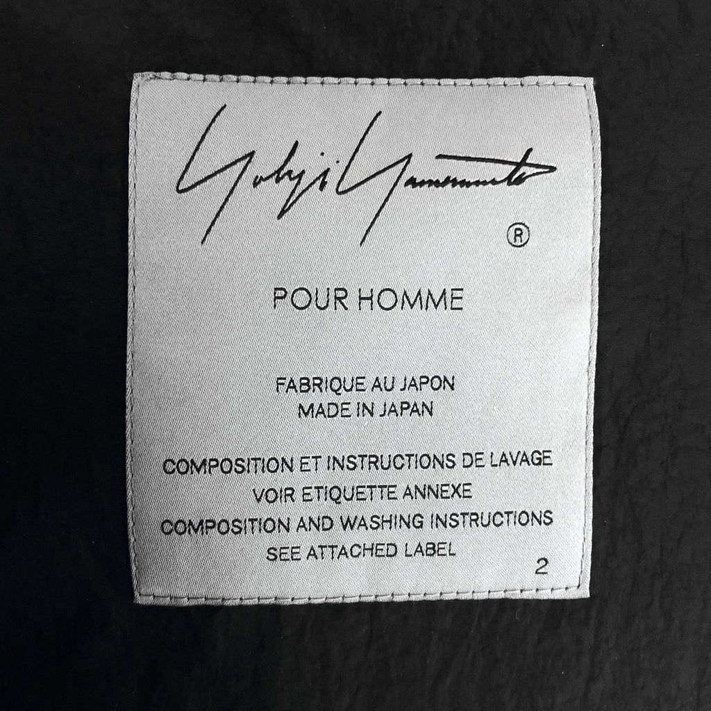 YOHJI YAMAMOTO POUR HOMME / ヨウジヤマモトプールオム | 2024AW | ナイロンツイル 中綿 ロゴジップ ブルゾン ジャケット / 総裏地 | 2 | メンズ