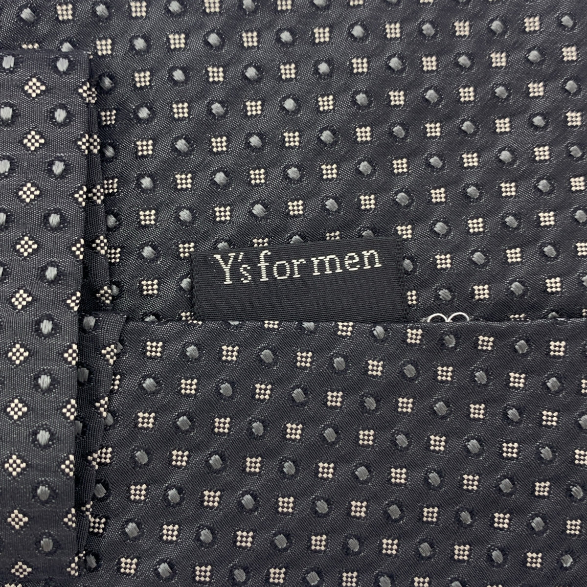 Y's 男士 / Yohji Yamamoto | 小圖案真絲領帶 | 黑色