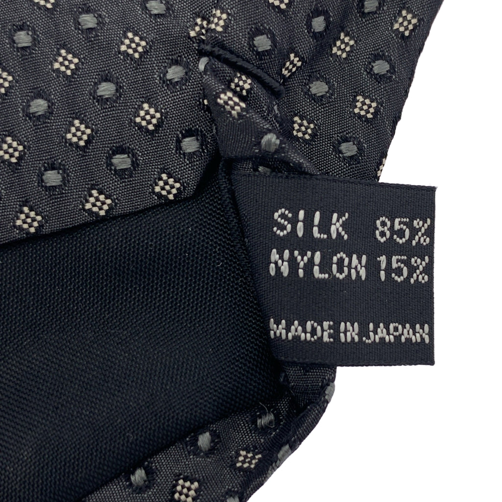 Y's for men / ワイズフォーメンヨウジヤマモト | 小紋柄 シルク ネクタイ | ブラック