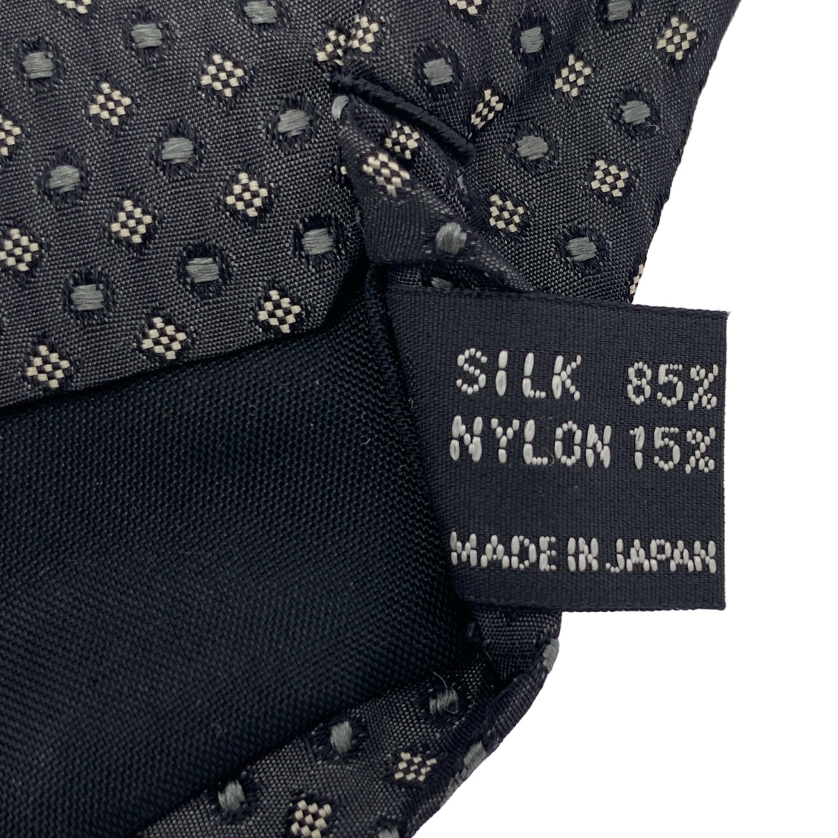Y's 男士 / Yohji Yamamoto | 小圖案真絲領帶 | 黑色