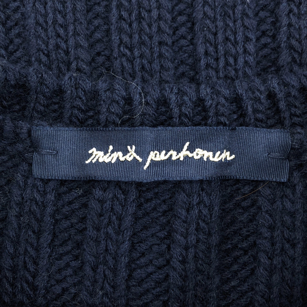 【美品】  mina perhonen / ミナペルホネン | 2021AW | gasse / ニット ベスト プルオーバー | 38 | ネイビー | レディース