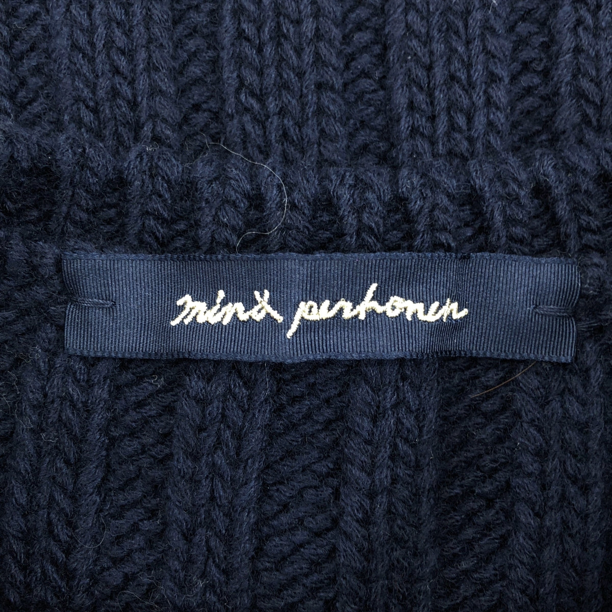 [狀況極佳] mina perhonen | 2021 秋冬系列 | gasse | 針織背心套頭衫 | 38 碼 | 海軍藍 | 女款