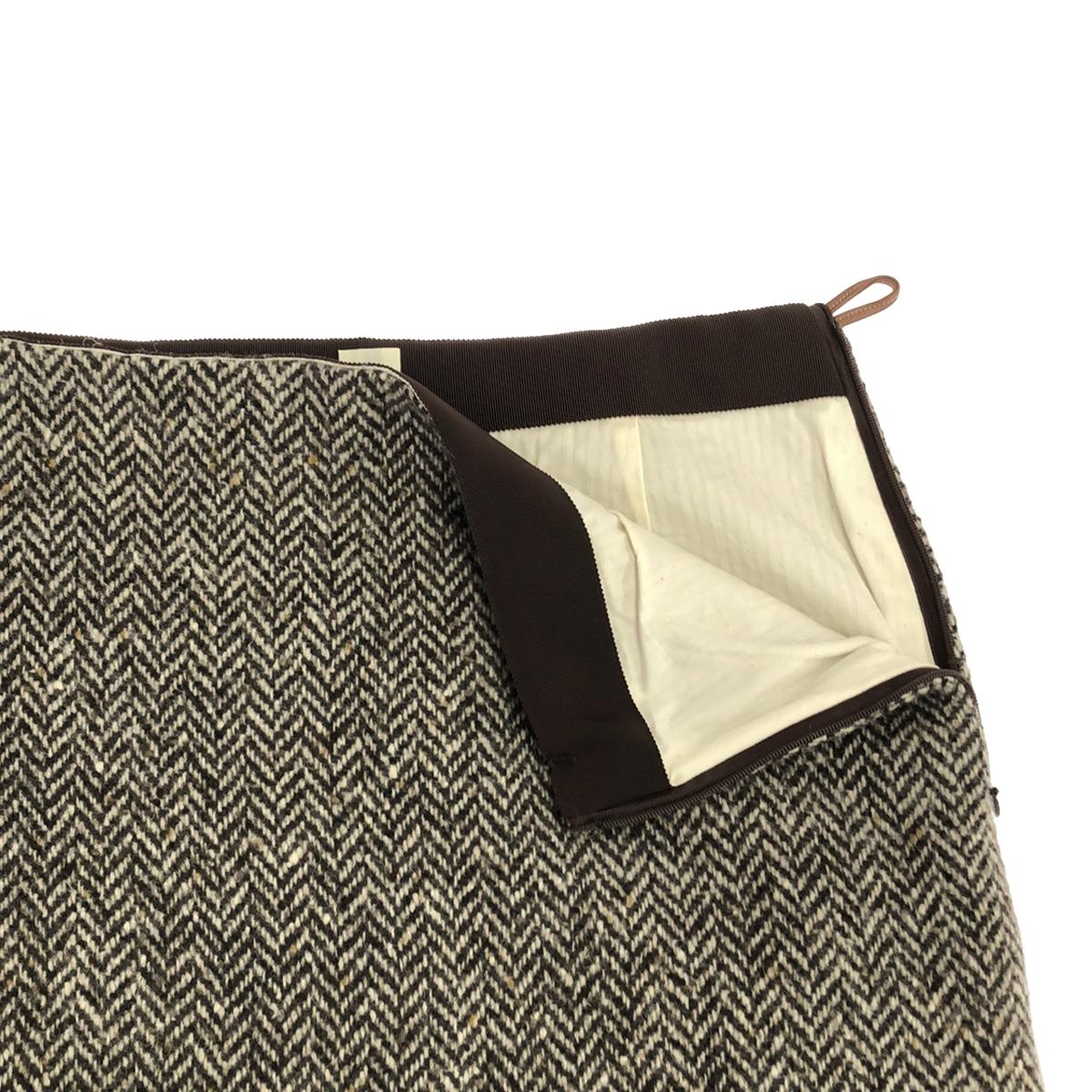 SEA / 바다 | 모직 혼합 헤링본 트위드 스커트 | 32 | 브라운 계열 | 여성