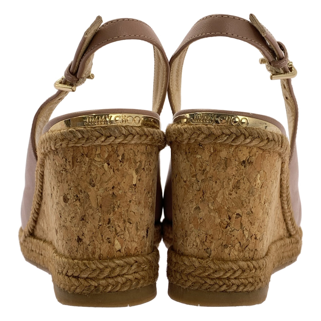 JIMMY CHOO / ジミーチュウ | AMELY アメリー レザー コルク ウェッジソール サンダル | 37 | レディース