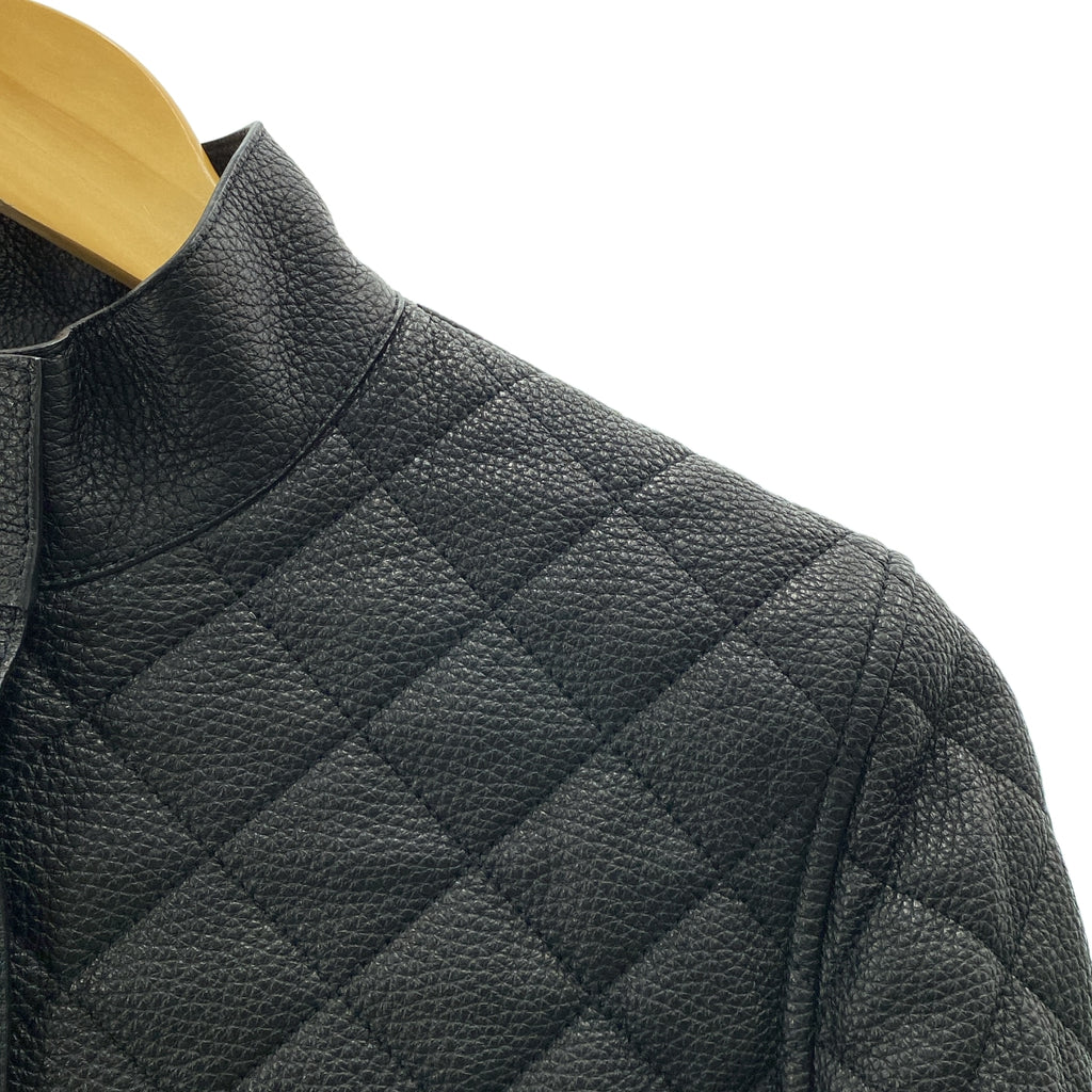 HERMES / 헤르메스 | 가죽 퀼팅 싱글 라이더스 재킷 | 36 |