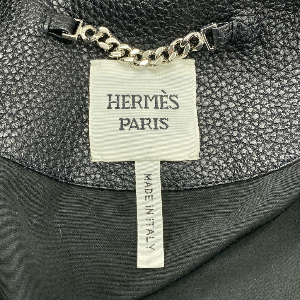 HERMES / 헤르메스 | 가죽 퀼팅 싱글 라이더스 재킷 | 36 |