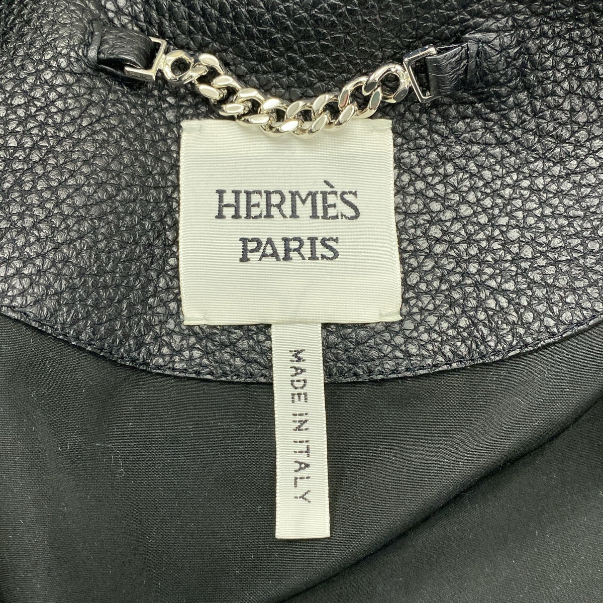 HERMES / 헤르메스 | 가죽 퀼팅 싱글 라이더스 재킷 | 36 |