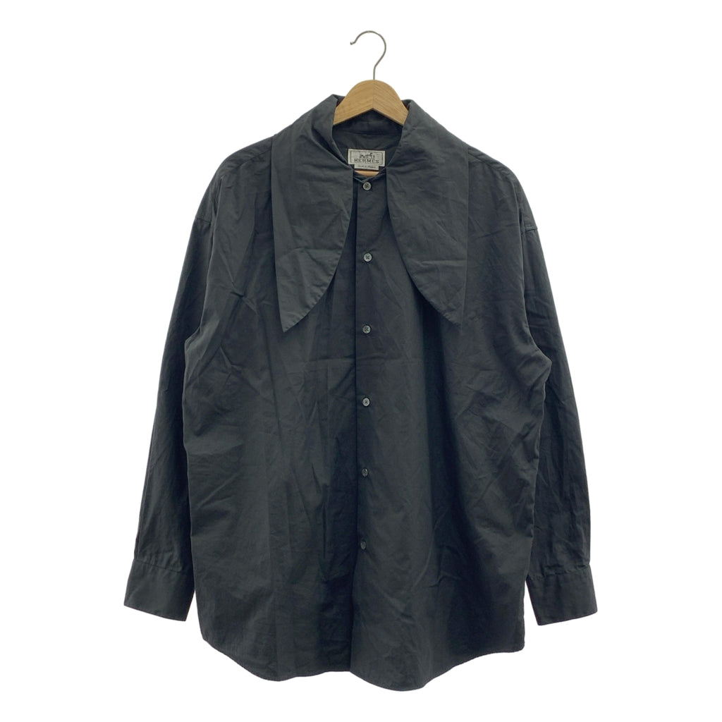 HERMES / 헤르메스 | 코튼 타이 컬러 세리에 버튼 오버 실루엣 셔츠 | 15 / 38 | 남성