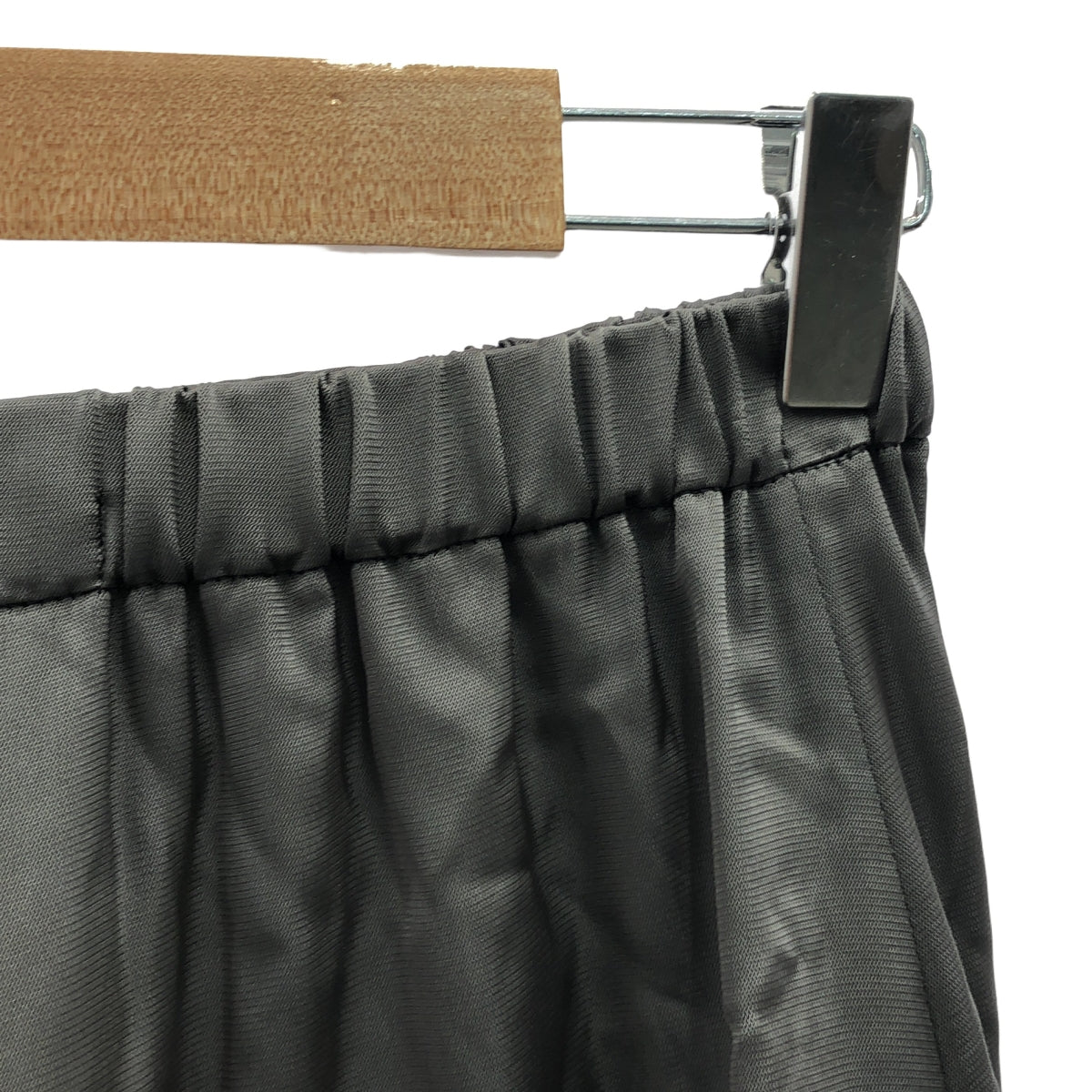 ESLOW / エスロー | サテン レーヨン イージー ロングスカート | 2 | グレー | レディース