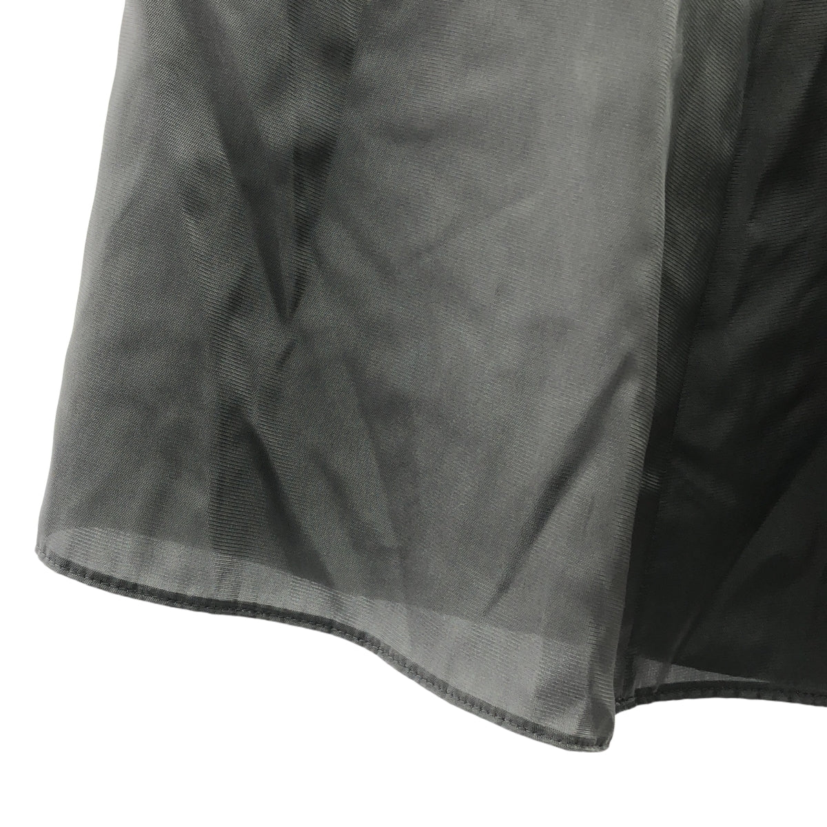 ESLOW / エスロー | サテン レーヨン イージー ロングスカート | 2 | グレー | レディース