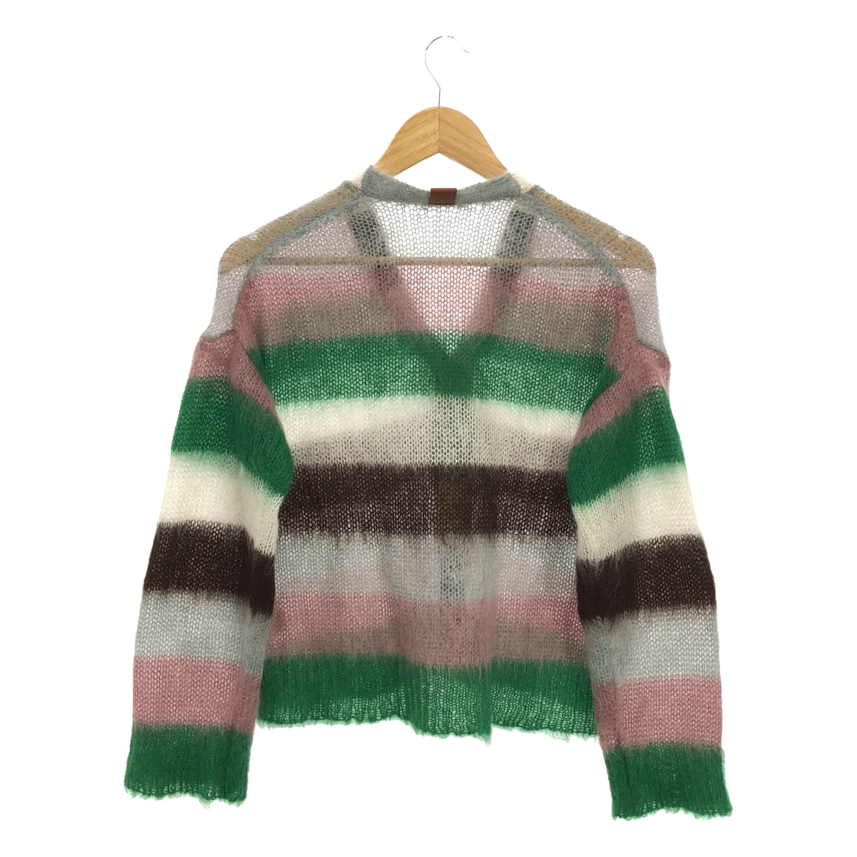 [Good Condition] LOEWE | Anagram Border Mohair Blend Cardigan | XS | Multicolor | Women's