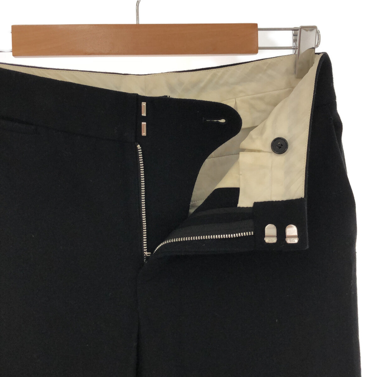 抽屜 |羊毛法蘭絨錐形褲 |尺寸 38 |黑色 |女性的