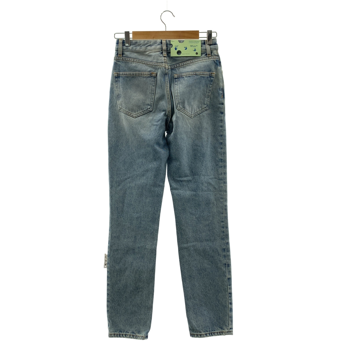 Off-White / 오프 화이트 | 프론트 로고 패치 데님 테이퍼드 팬츠 | 26 |