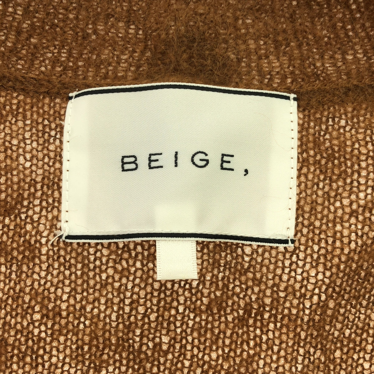 【미품】 BEIGE, / 베이지 | 모헤어 혼합 V 넥 니트 | 4 | 브라운 | 여성