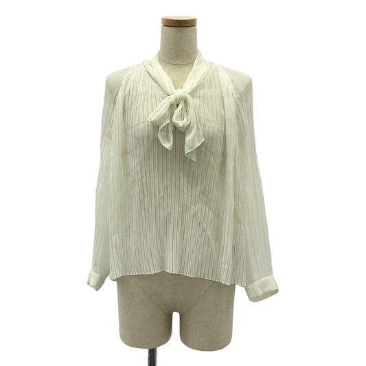 Tomorrowland BALLSEY | Polyester chiffon pleated bowtie blouse | Size 36 | Women's
