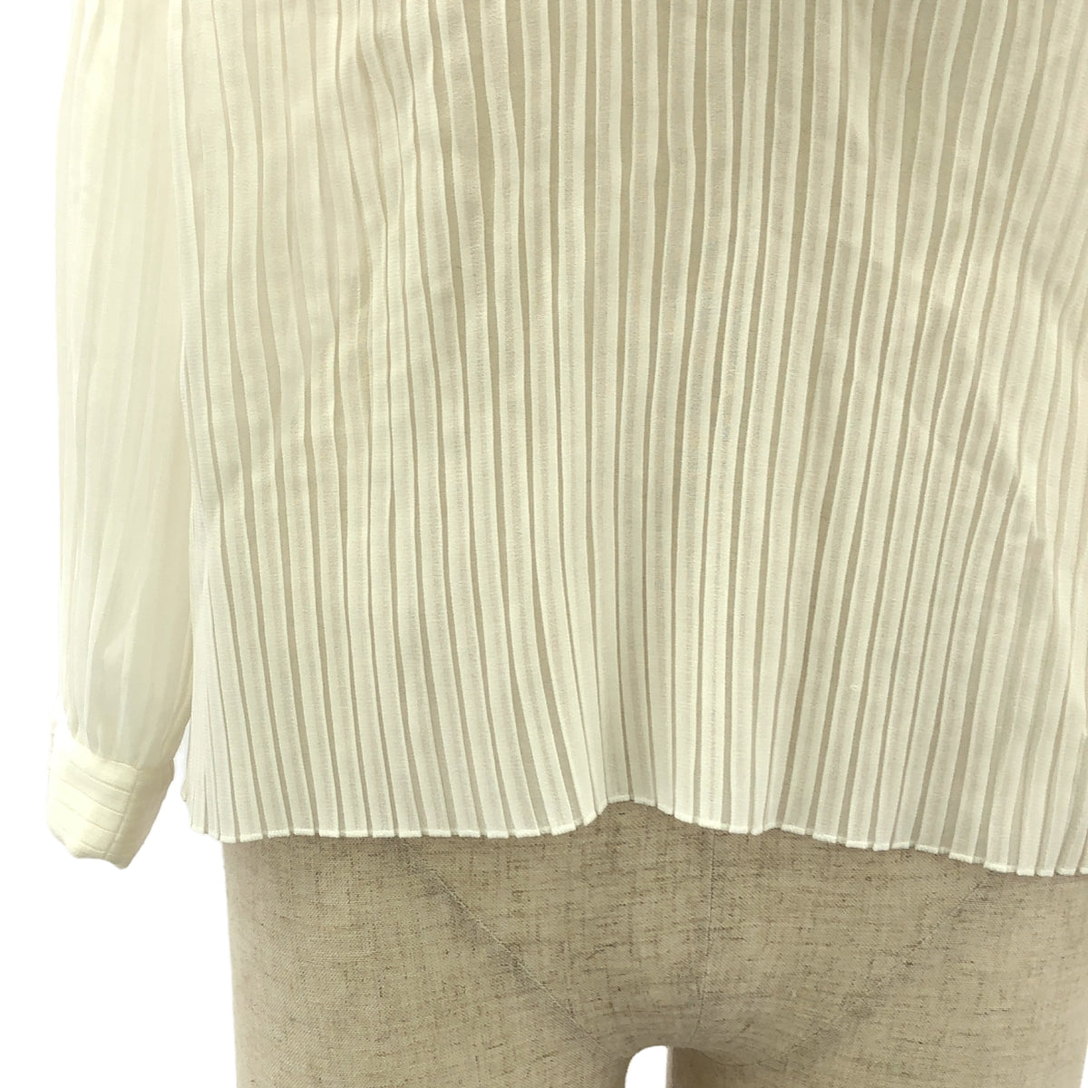 Tomorrowland BALLSEY / 투모로랜드 볼지 | 폴리 에스테르 쉬폰 주름 보우타이 블라우스 | 36 | 화이트 | 여성