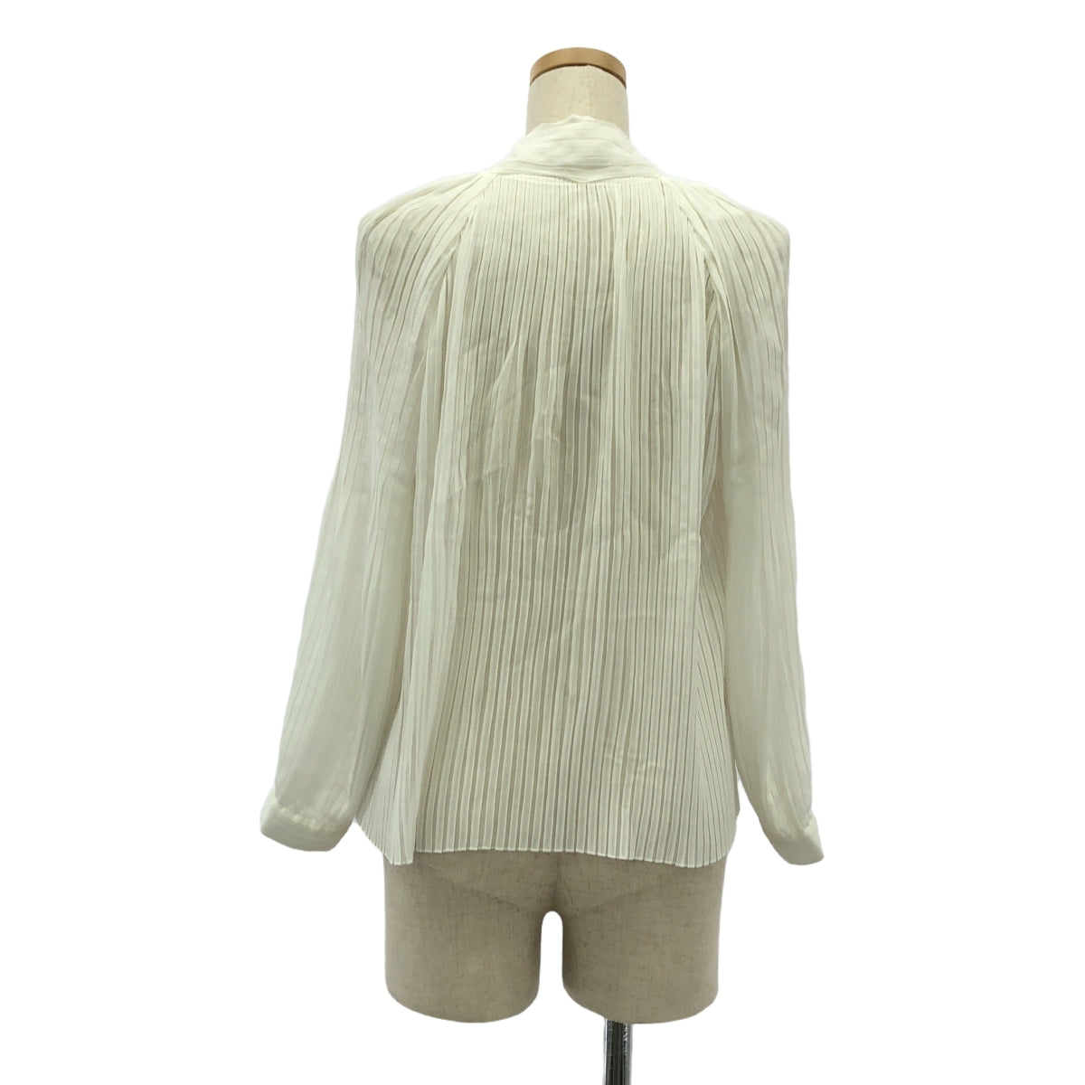 Tomorrowland BALLSEY / 투모로랜드 볼지 | 폴리 에스테르 쉬폰 주름 보우타이 블라우스 | 36 | 화이트 | 여성