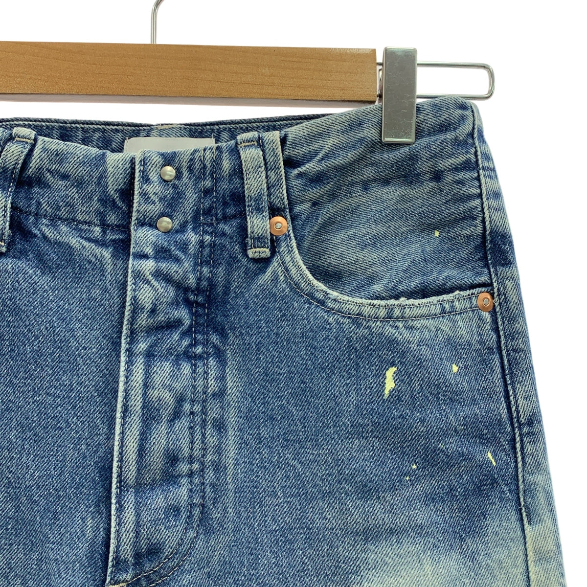 TANAKA / タナカ | THE JEAN TROUSERS ペンキ加工 セルビッチ デニム パンツ | 25 | レディース