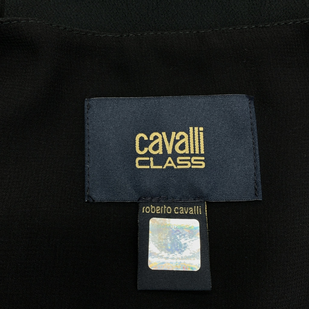 CLASS Roberto Cavalli | 蛇紋紐扣褶皺連身裙 | 美國 4 |