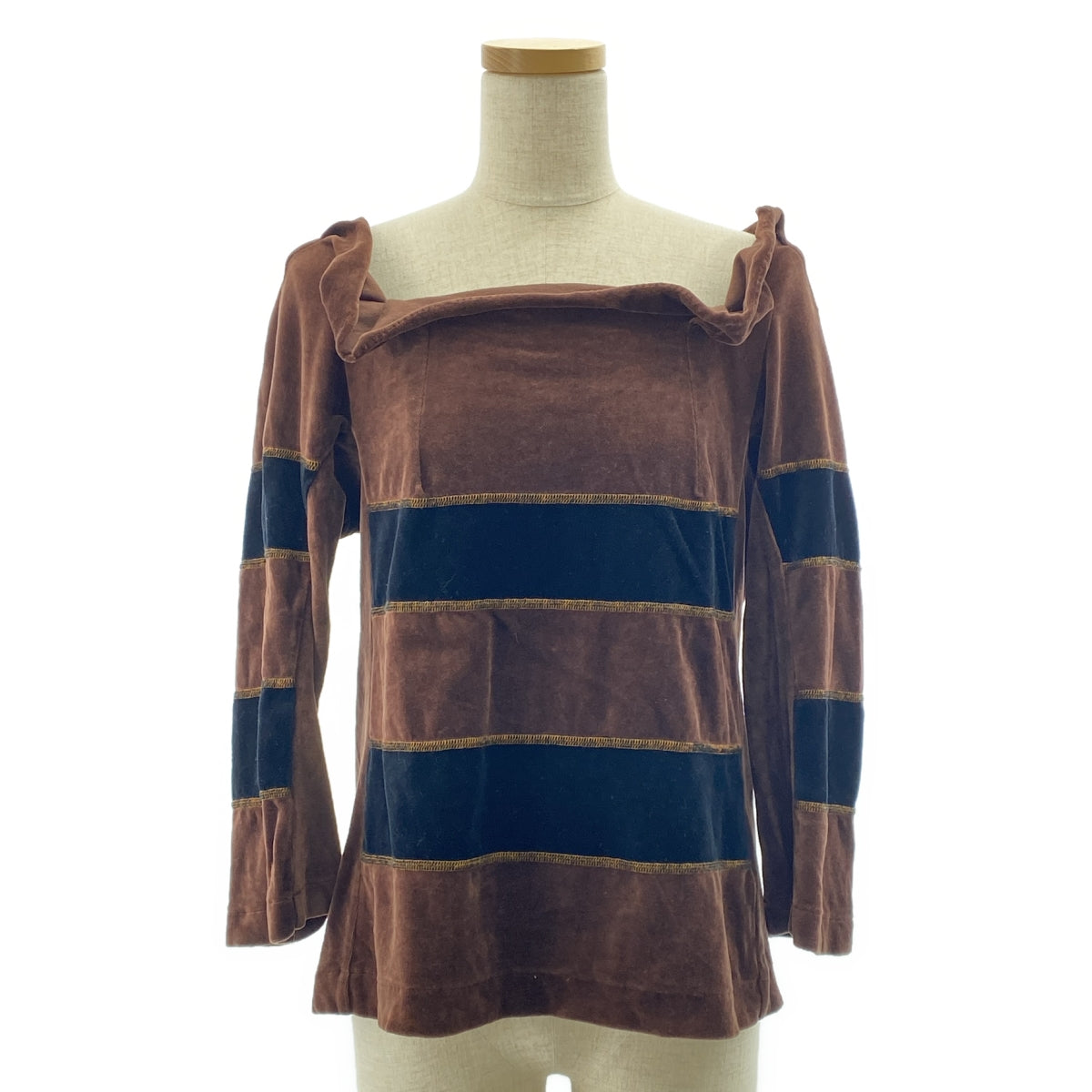 COMME des GARÇONS | 經編布料2002秋冬 |天鵝絨條紋上衣 |