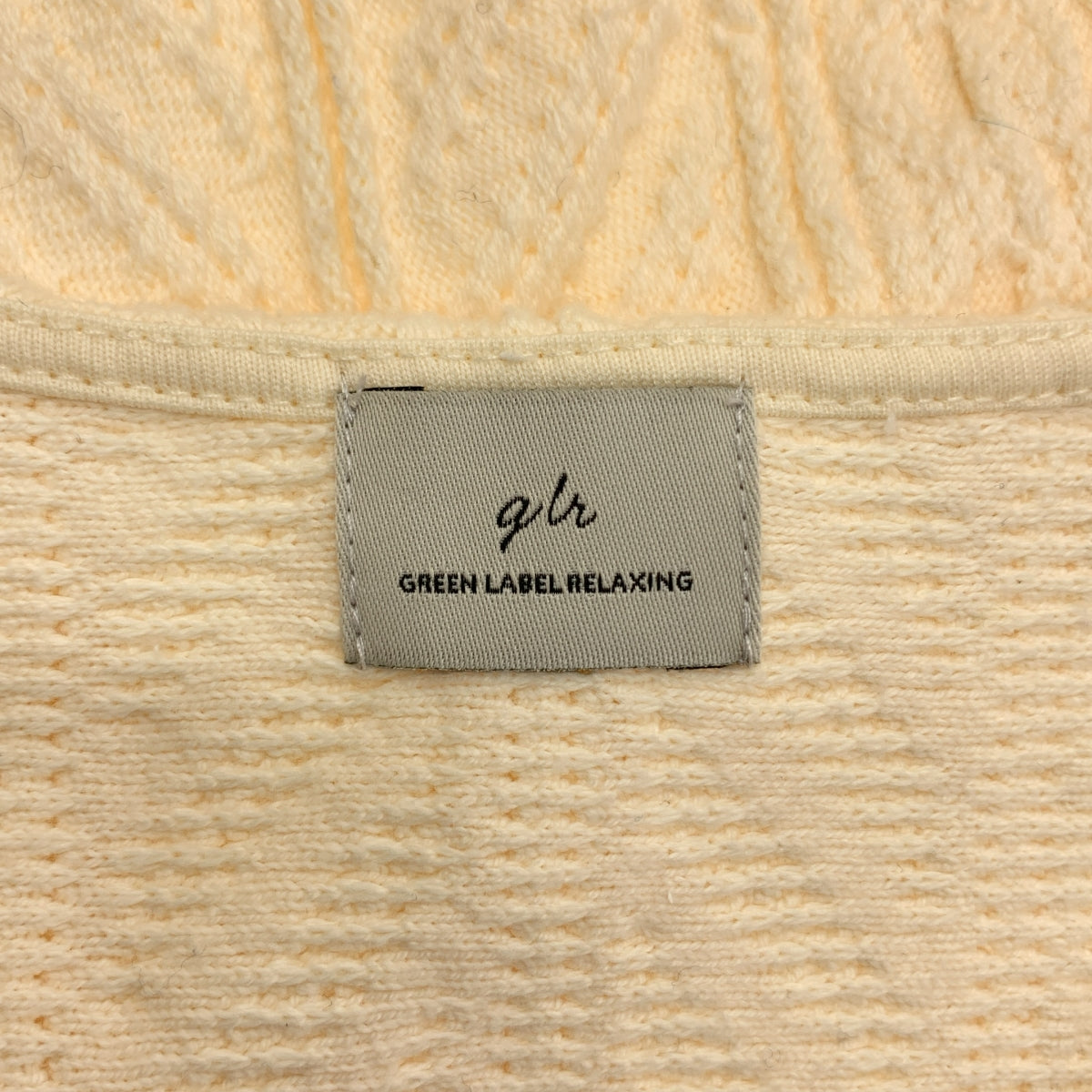 UNITED ARROWS 綠標休閒 | 棉質針織提花洋裝 | F碼 | 米白色 | 女款