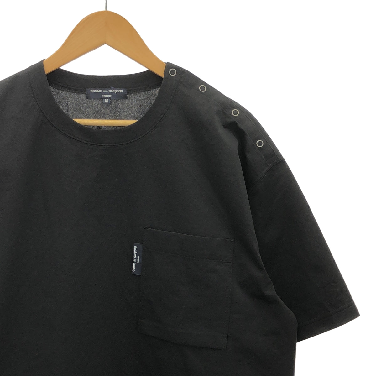 [狀況良好] COMME des GARÇONS HOMME | 2024 春夏 | Ester 高規格平紋針織 T 卹 | SHOPBOP尺寸 M |黑色|男士