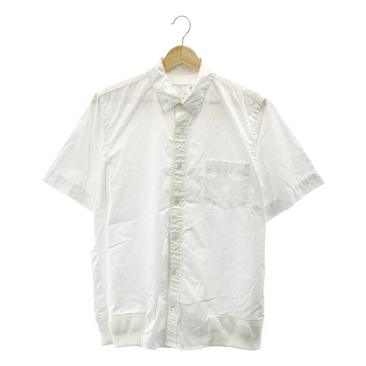 sacai | 棉質羅紋羈扣短袖襯衫 | 尺寸 1 | 男款