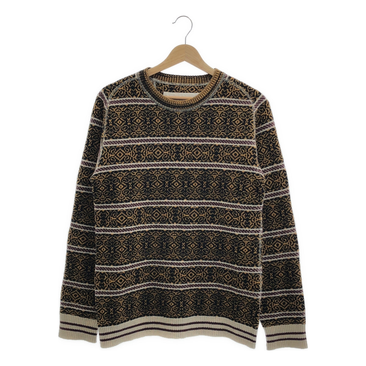 白色登山 | 羊毛提花全印花針織衫 | 尺寸 1 | 多色 | 男款