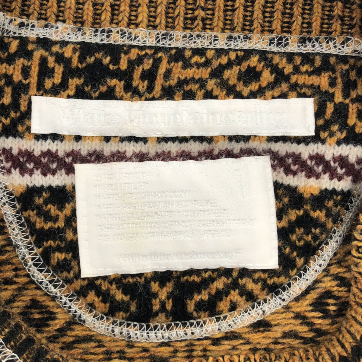 白色登山 | 羊毛提花全印花針織衫 | 尺寸 1 | 多色 | 男款