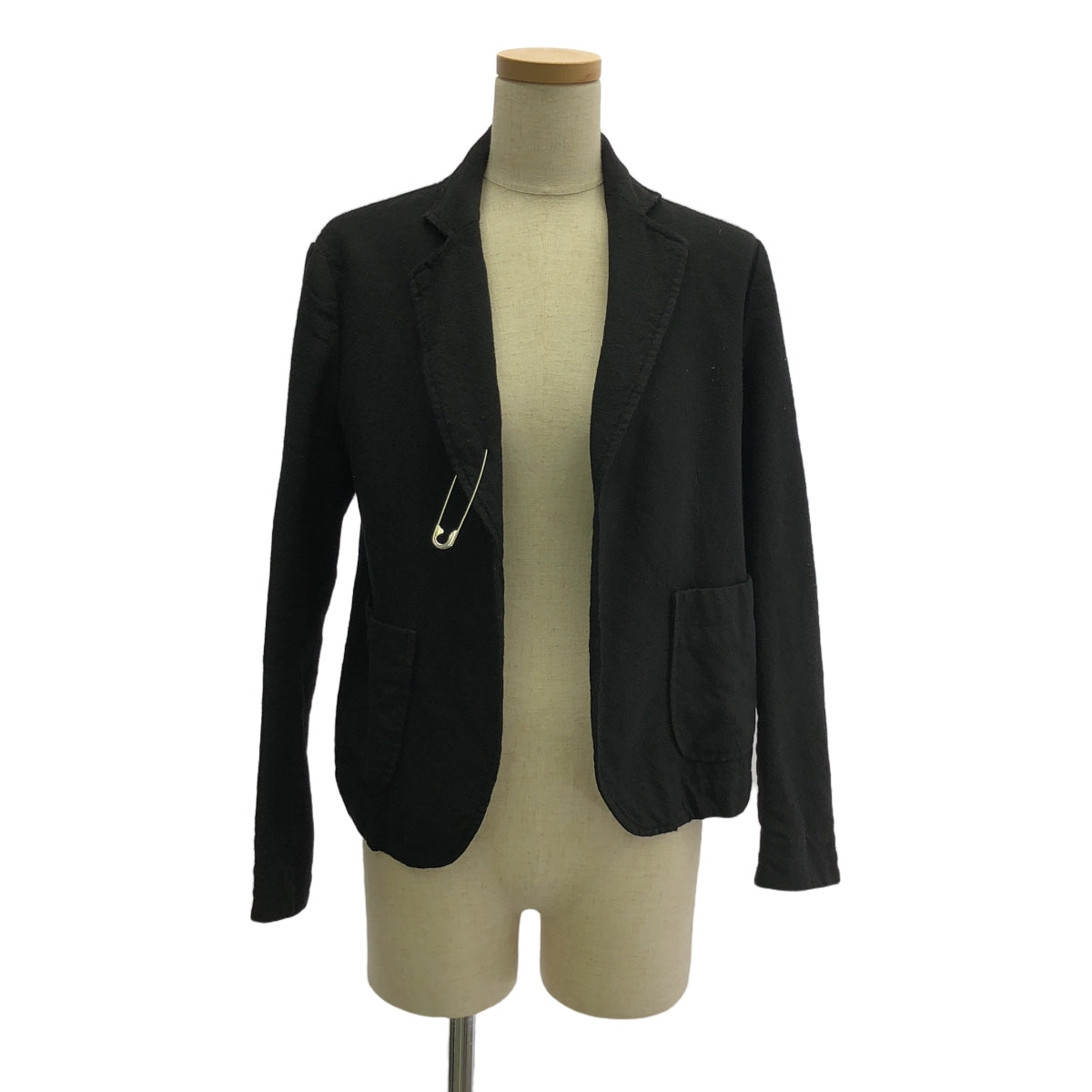 tricot COMME des GARCONS / トリココムデギャルソン | 2005AW | ウール ボタンレス テーラード ジャケット | S | ブラック | レディース