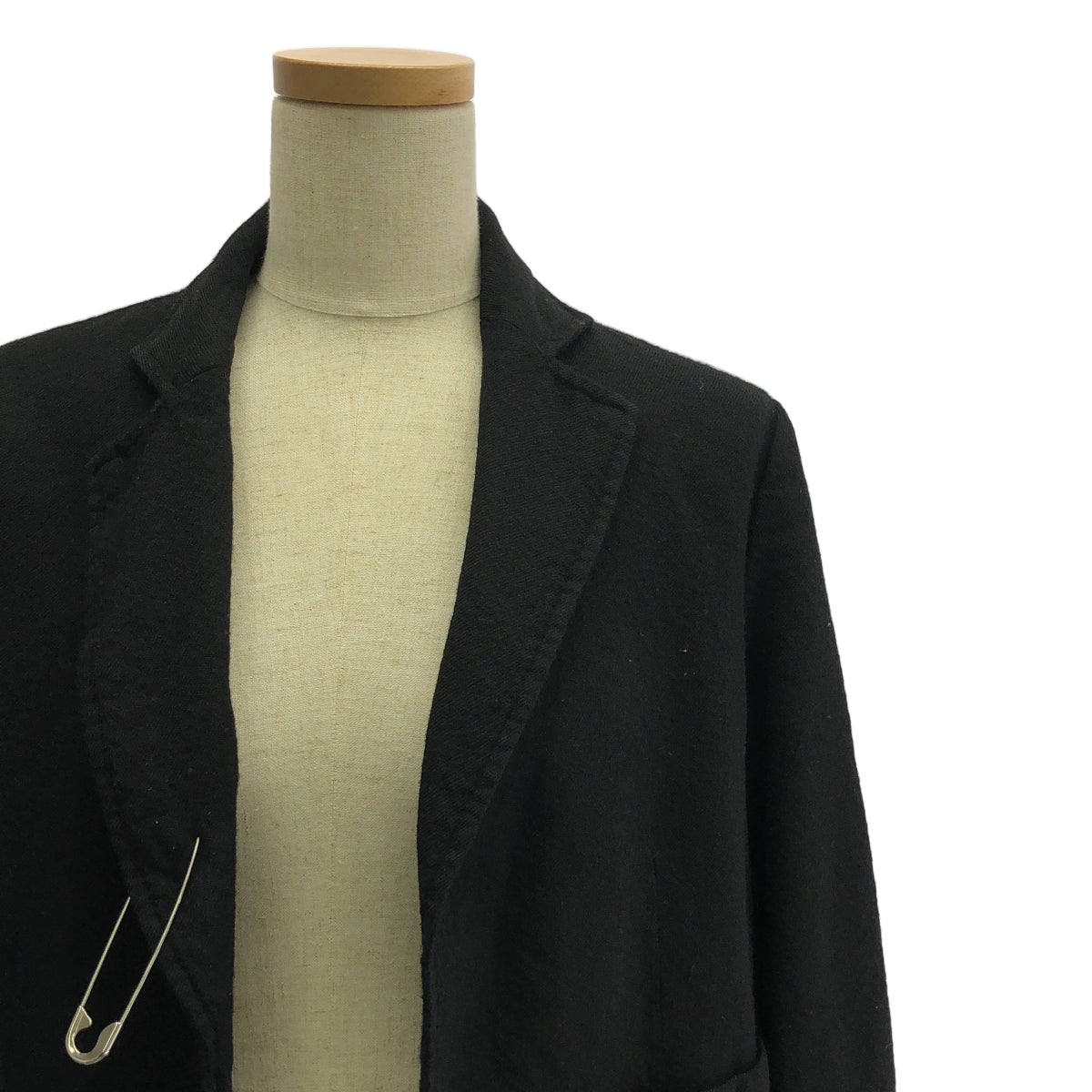 tricot COMME des GARCONS / トリココムデギャルソン | 2005AW | ウール ボタンレス テーラード ジャケット | S | ブラック | レディース