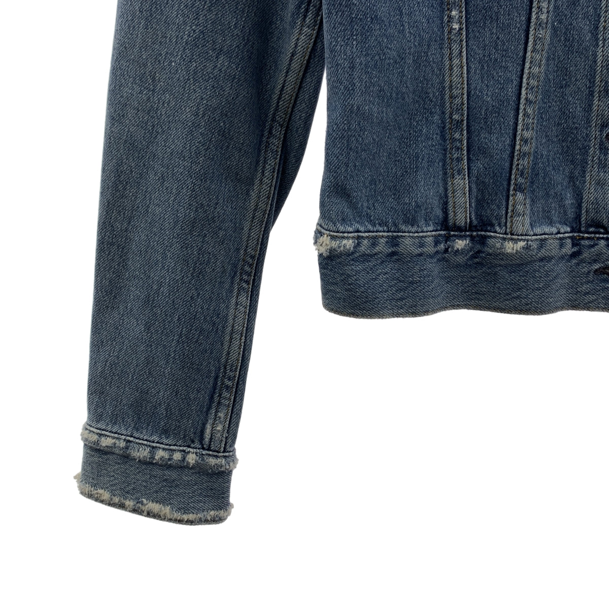 Acne Studios | 破洞牛仔無領外套 | 尺寸 34 | 靛藍 | 女款