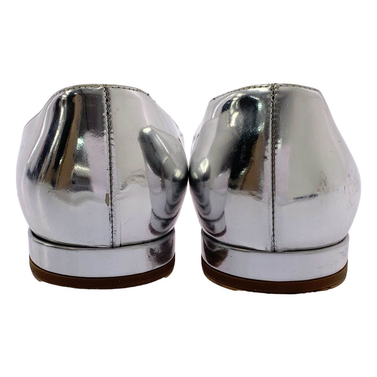 FRANCESCO RUSSO | 漆皮金屬圓頭平底鞋 | 35碼 | 女款