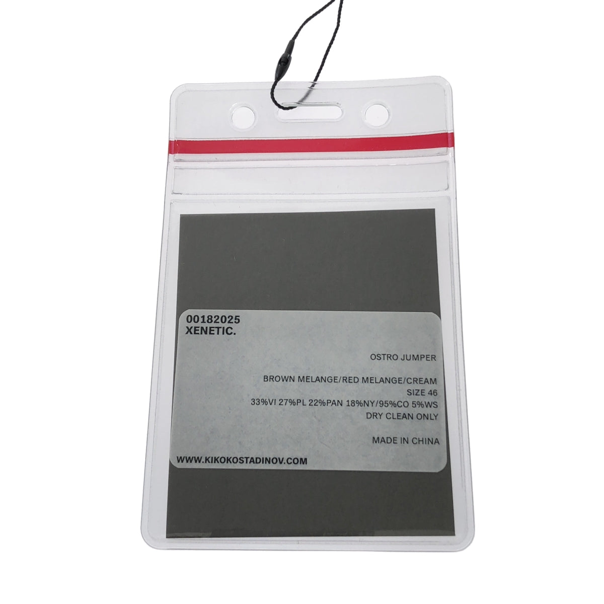 【新品】  Kiko Kostadinov / キココスタディノフ | 2025SS | OSTRO JUMPER カシミヤ混 ライン クルーネックニット | 46 | ブラウン×レッド×クリーム | メンズ