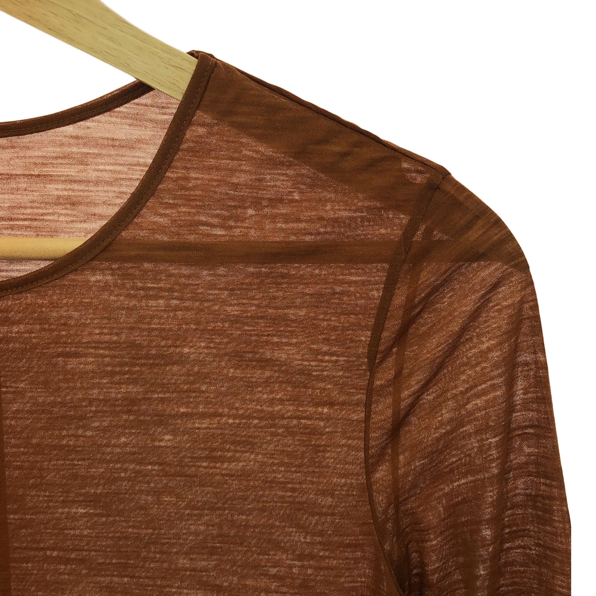 [新] Mame Kurogouchi | 2024秋冬 |混合紗線羊毛平針織前開衩上衣 | 2 |布朗 |女性的