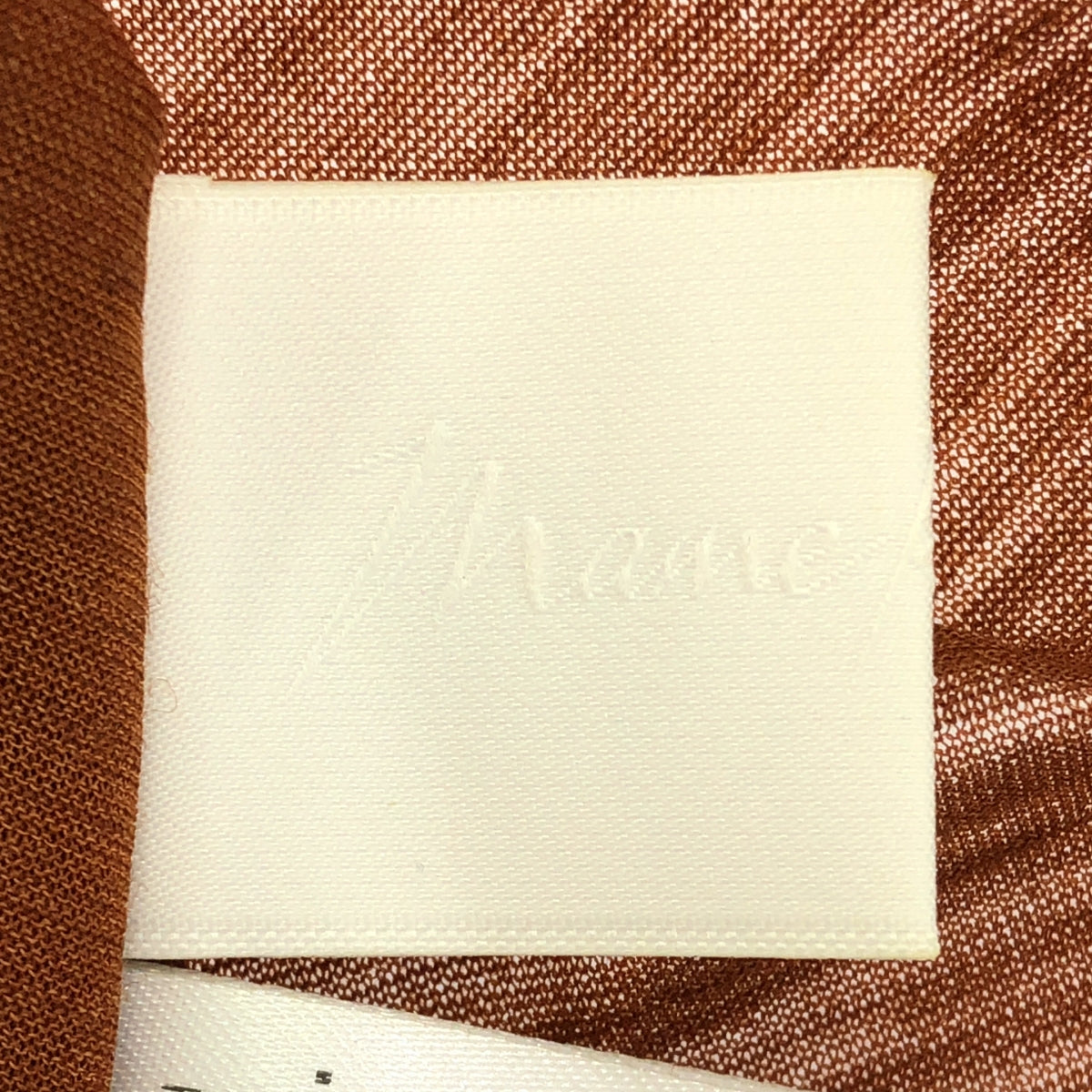 [新] Mame Kurogouchi | 2024秋冬 |混合紗線羊毛平針織前開衩上衣 | 2 |布朗 |女性的