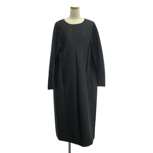 HARUNOBUMURATA | 23AW | COCOON SHAPED LONG SLEEVE DRESS | 36 | Black | Women's