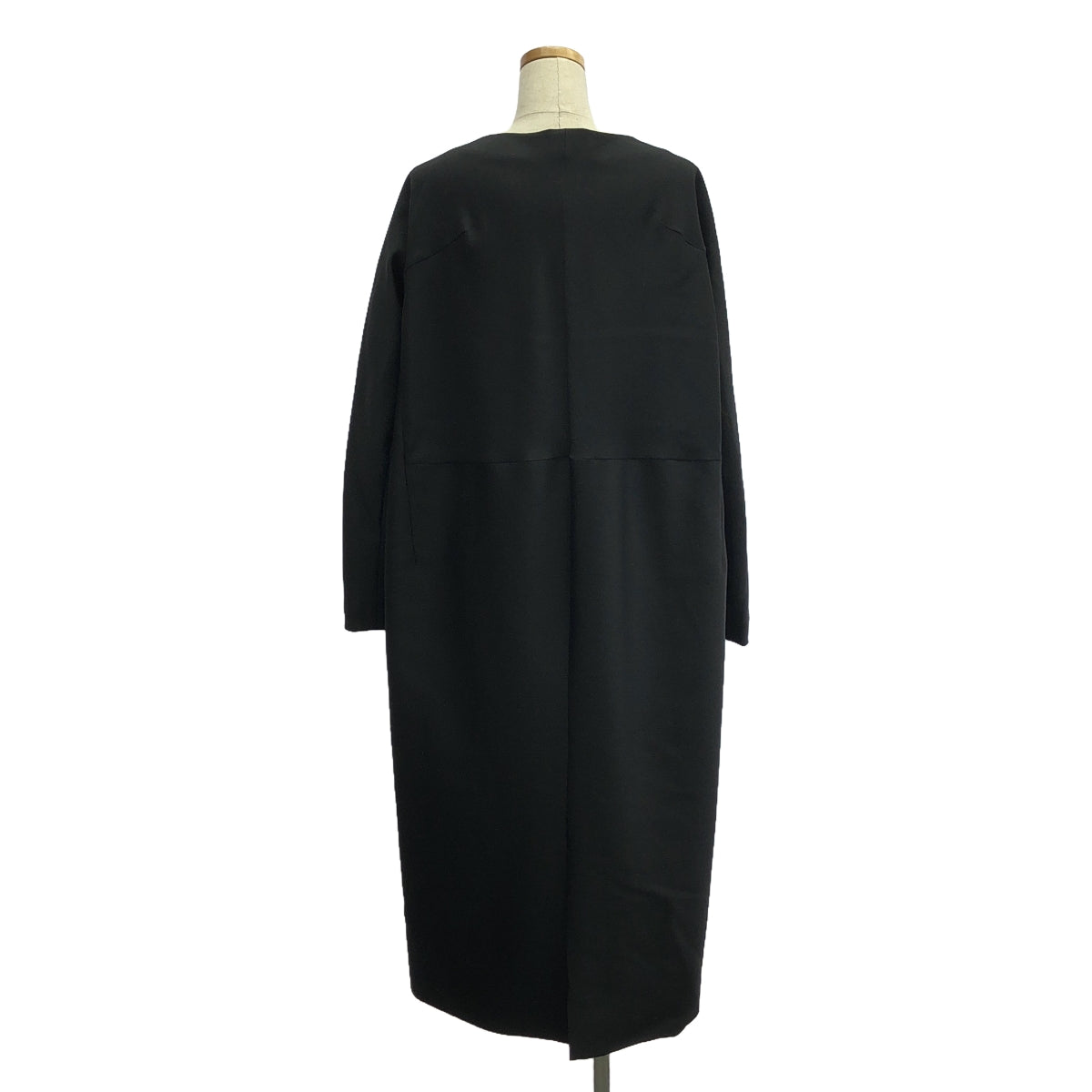 HARUNOBUMURATA / ハルノブムラタ | 23AW | COCOON SHAPED LONG SLEEVE DRESS コクーン シェイプ ワンピース | 36 | ブラック | レディース