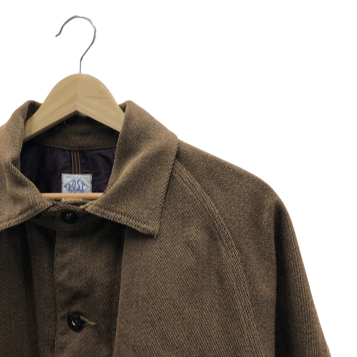 POST O'ALLS / ポストオーバーオールズ | × THE CORONA UTILITY #1102 Engineer's Jacket / CORONA・Cavalry Twill / カバーオール ジャケット / 総裏地 | L | DARK KHAKI HEATHER | メンズ