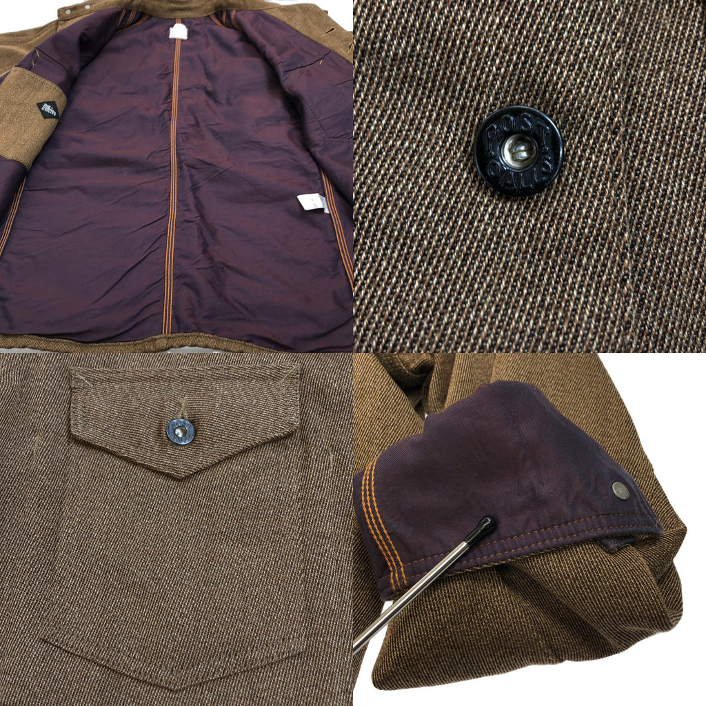 POST O'ALLS / ポストオーバーオールズ | × THE CORONA UTILITY #1102 Engineer's Jacket / CORONA・Cavalry Twill / カバーオール ジャケット / 総裏地 | L | DARK KHAKI HEATHER | メンズ