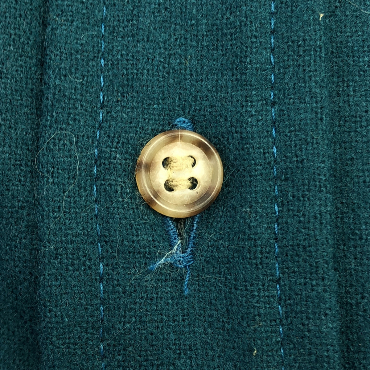 PENDLETON / ペンドルトン | 推定1970s～ vintage / ヴィンテージ usa製 レザー エルボーパッチ ワークシャツ | L | グリーン | メンズ