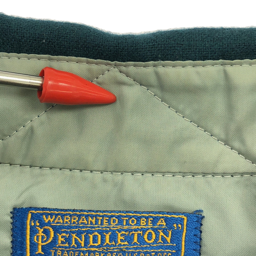 PENDLETON / ペンドルトン | 推定1970s～ vintage / ヴィンテージ usa製 レザー エルボーパッチ ワークシャツ | L | グリーン | メンズ