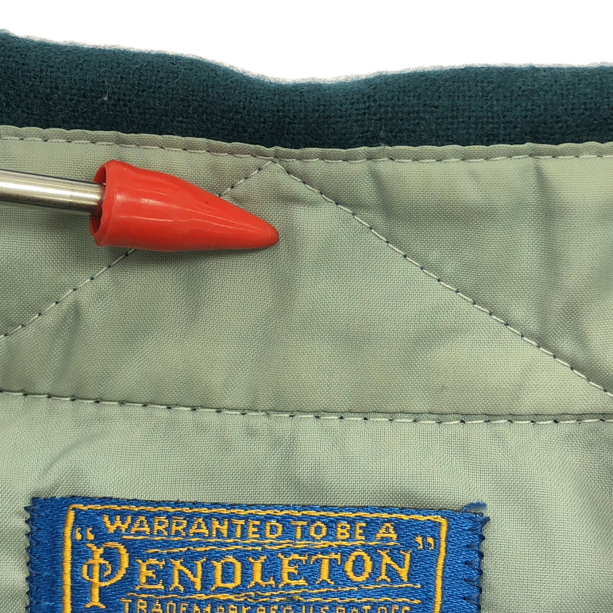 PENDLETON | Estimated 1970s ~ Vintage / Vintage USA made leather elbow patch work shirt | L | Green | Men's