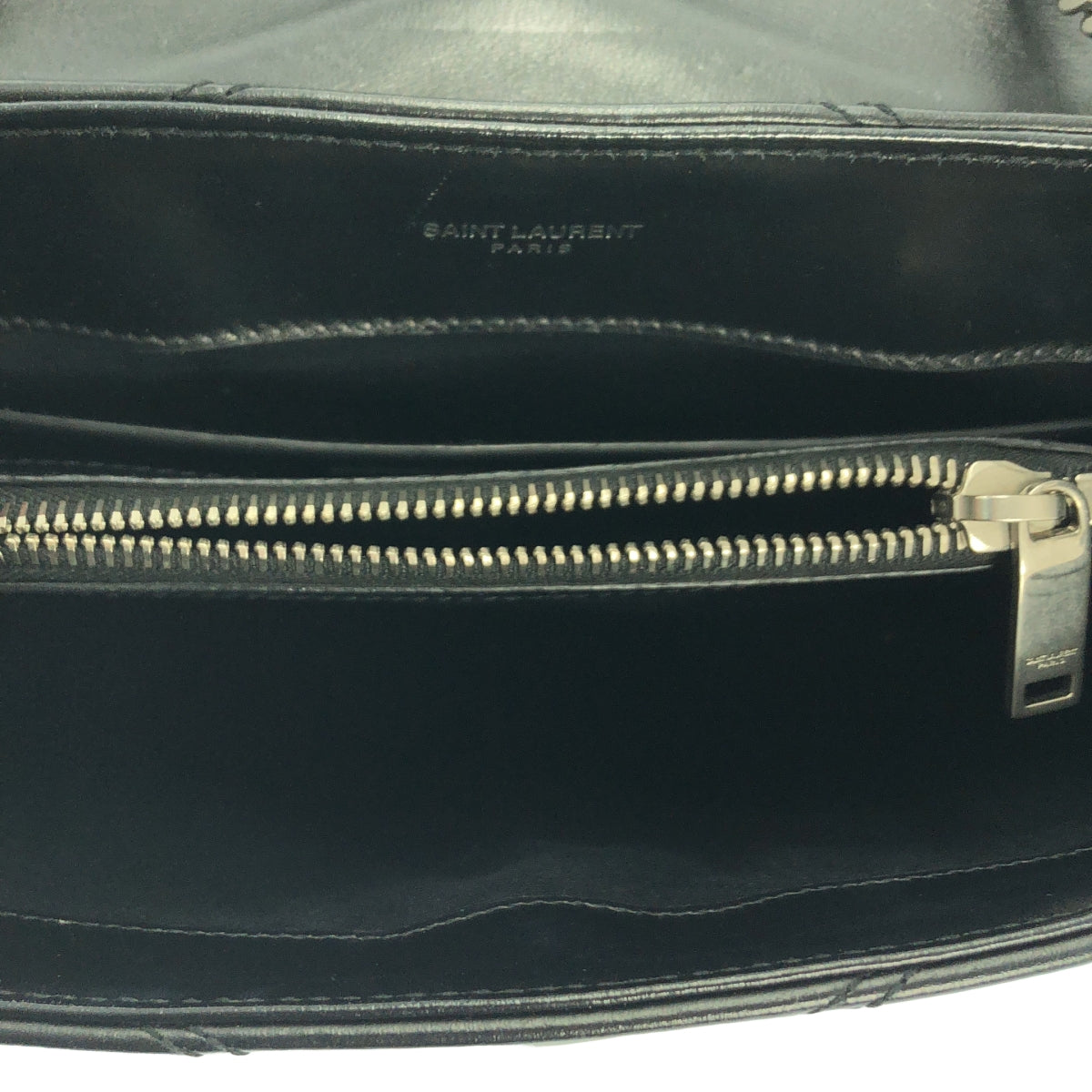 【美品】  SAINT LAURENT PARIS / サンローランパリ | Loulou ルル / スモール スタッズ チェーン ショルダー バッグ | ブラック | レディース