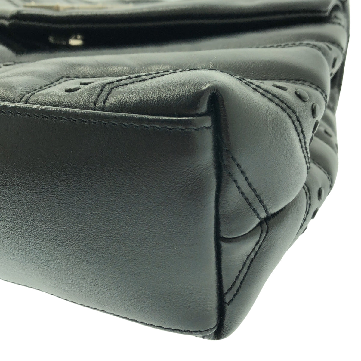 【美品】  SAINT LAURENT PARIS / サンローランパリ | Loulou ルル / スモール スタッズ チェーン ショルダー バッグ | ブラック | レディース