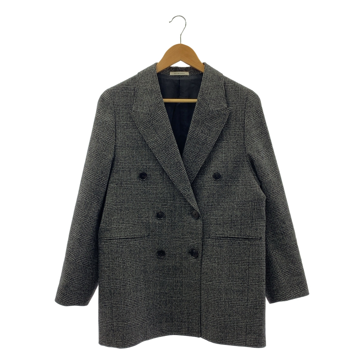 【成色極佳】COUTURE D'ADAM 格紋寬鬆外套 | 尺寸 36 | 黑/白 | 女款