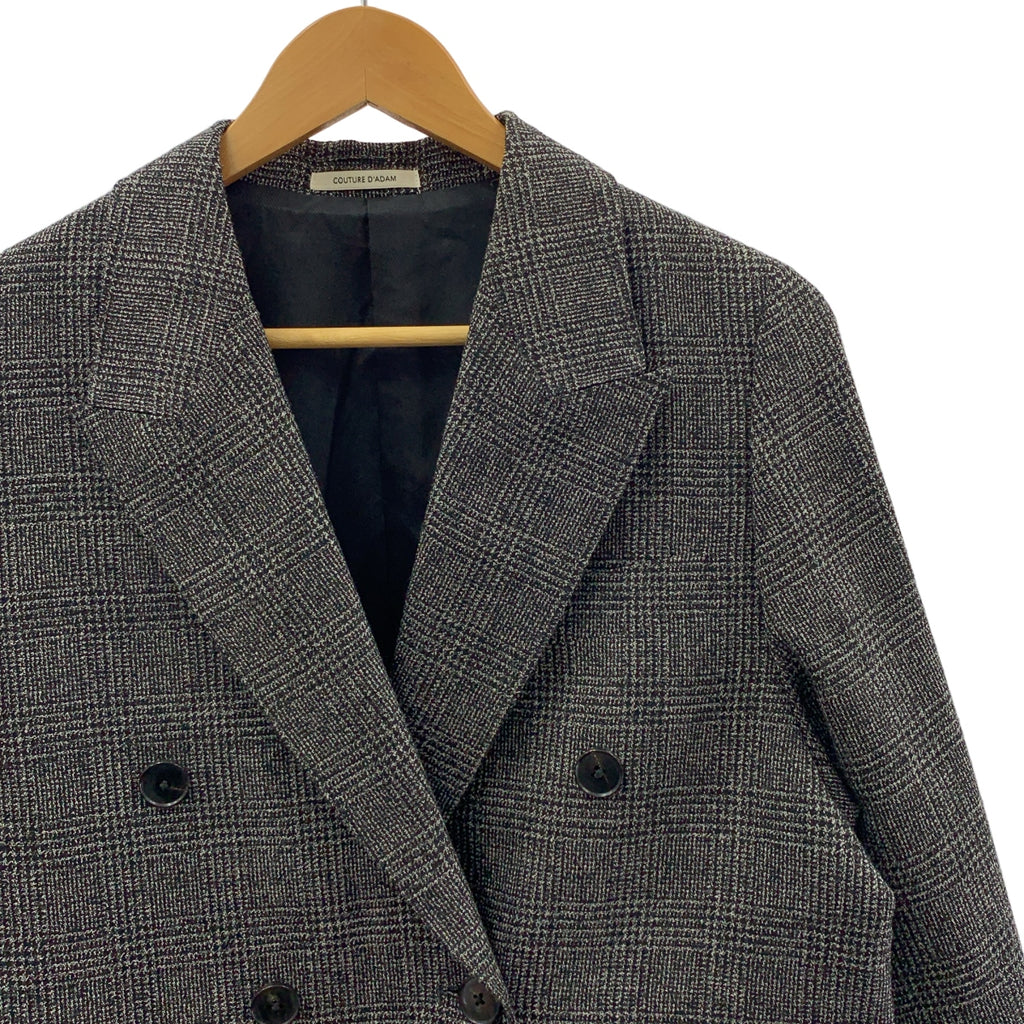 【成色極佳】COUTURE D'ADAM 格紋寬鬆外套 | 尺寸 36 | 黑/白 | 女款