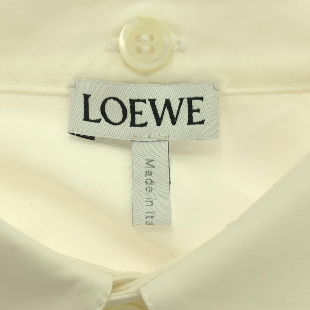 [狀況良好] LOEWE |解構襯衫裙 | Anagram 大廓形襯衫裙 |尺寸 40 |白色 |女性的